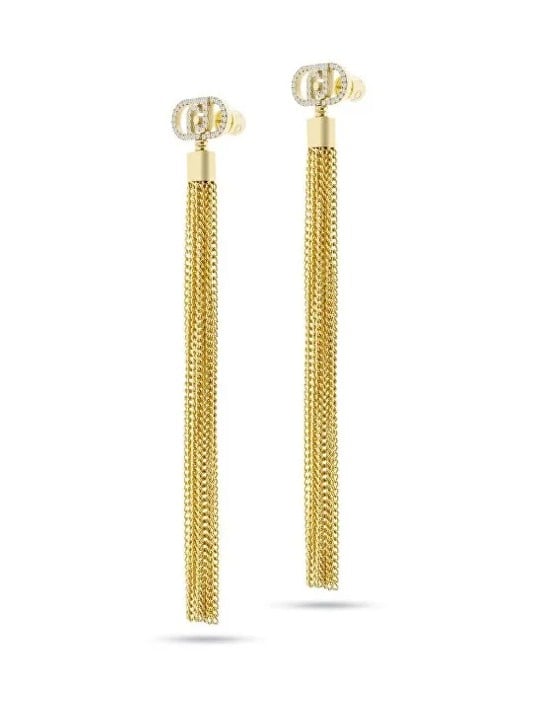 Liu Jo Orecchini lunghi placcati oro con catene LJ2648 donna