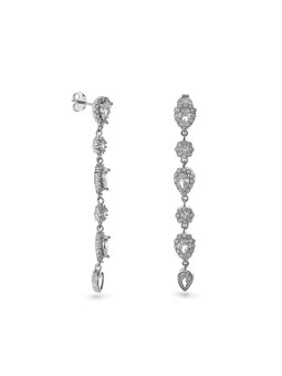 AGAIN Jewelry Orecchini lunghi di lusso con zirconi cubici AJNS0057 donna