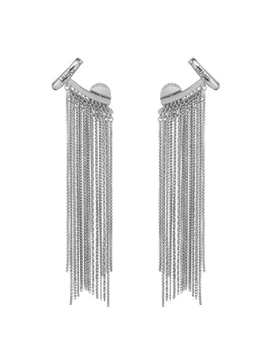 Liu Jo Orecchini lunghi in acciaio con catene LJ2783 donna