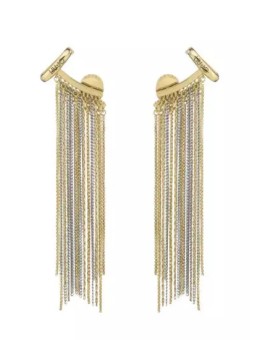 Liu Jo Orecchini lunghi bicolore con catene LJ2782 donna