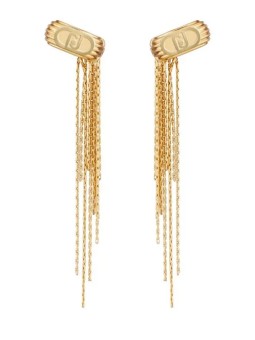 Liu Jo Orecchini lunghi placcati oro con catene Fashion LJ2768 donna