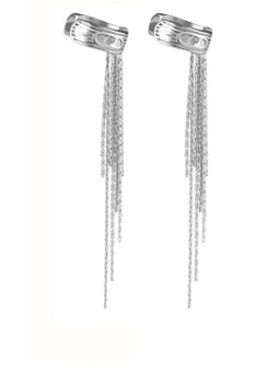 Liu Jo Orecchini lunghi in acciaio con catene Fashion LJ2769 donna