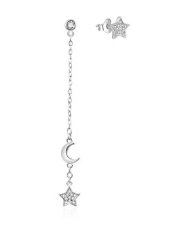 Agato Orecchini asimmetrici in argento con zirconi AGT-E050PW donna