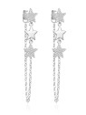 Agato Orecchini lunghi in argento Stelle con zirconi AGT-E051P donna