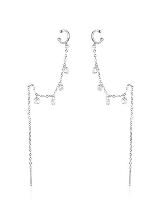 Agato Orecchini lunghi con zirconi AGT-E024VW-EC donna