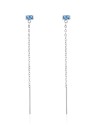 Agato Orecchini lunghi in argento con zirconi blu AGT-E076PBL donna