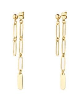 Brosway Orecchini lunghi placcati oro 2 in 1 Essential BNL100 donna