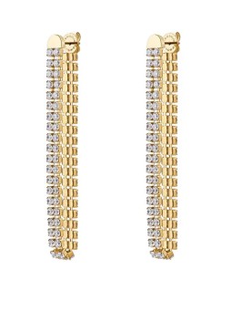 Brosway Orecchini lunghi placcati oro con zirconi cubici Desidery BEIE030 donna