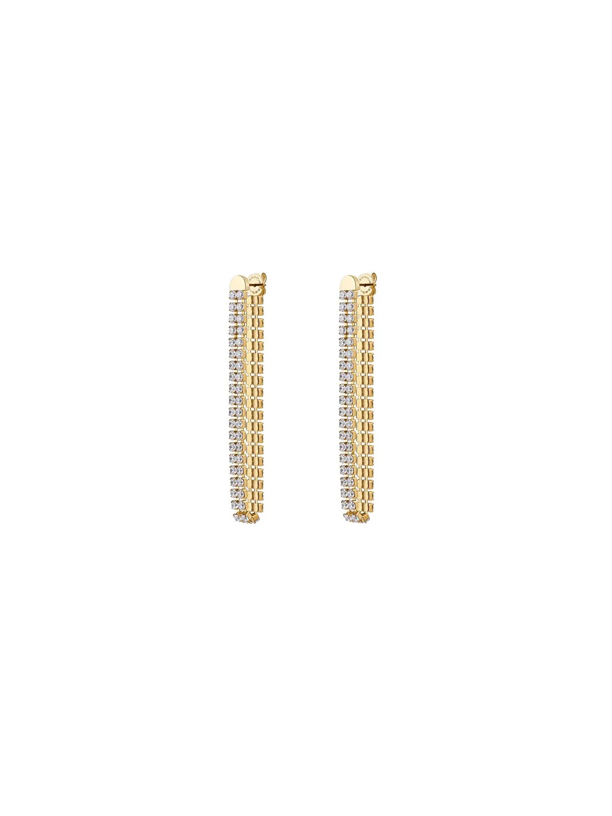 Brosway Orecchini lunghi placcati oro con zirconi cubici Desidery BEIE030 donna