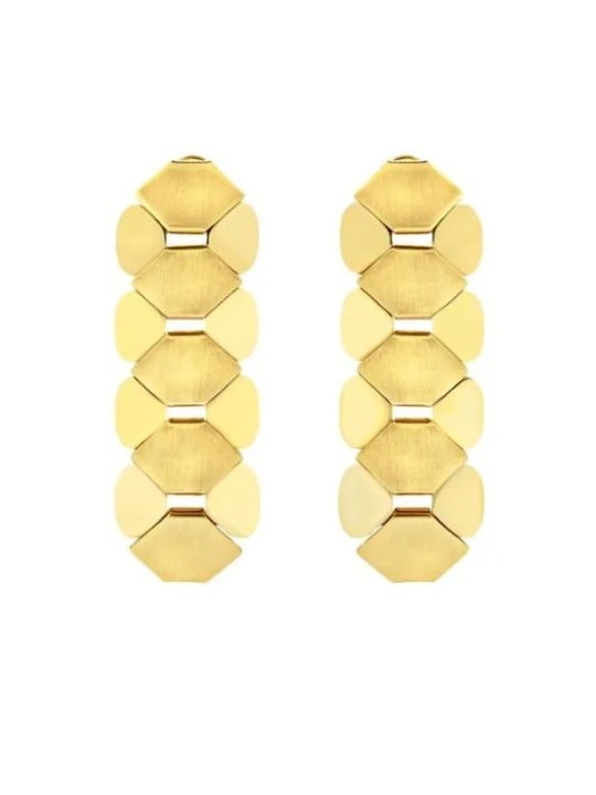 BREIL Orecchini stravaganti placcati oro Hexagonia TJ3636 donna