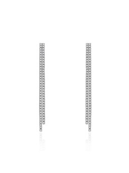 Agato Orecchini lunghi con strass e zirconi AGT-E262PW donna