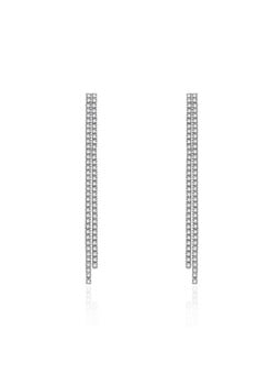 Agato Orecchini lunghi con strass e zirconi AGT-E262PW donna