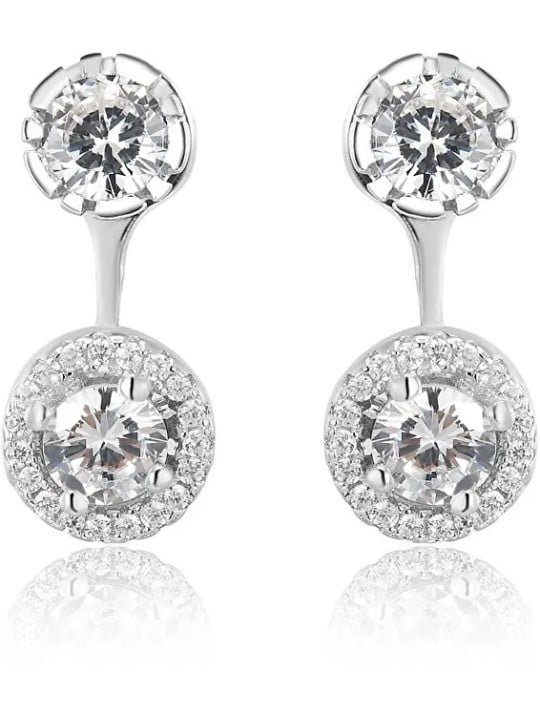 Beneto Orecchini doppi in argento con cristilla AGUP1172 donna