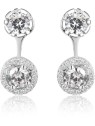 Beneto Orecchini doppi in argento con cristilla AGUP1172 donna