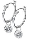 Hot Diamonds Orecchini rotondi in argento con diamanti 2 in 1 Hoops Topaz DE628 donna