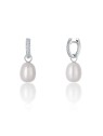JwL Luxury Pearls Orecchini rotondi in argento con vera perla e zirconi della duchessa Kate 3 in 1 JL0685 donna