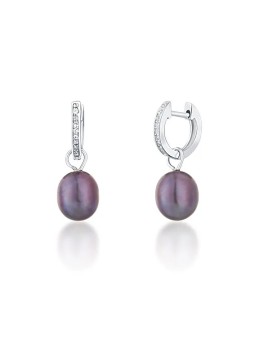 JwL Luxury Pearls Orecchini rotondi in argento stile Duchessa Kate con vera perla e zirconi 3 in 1 JL0733 donna