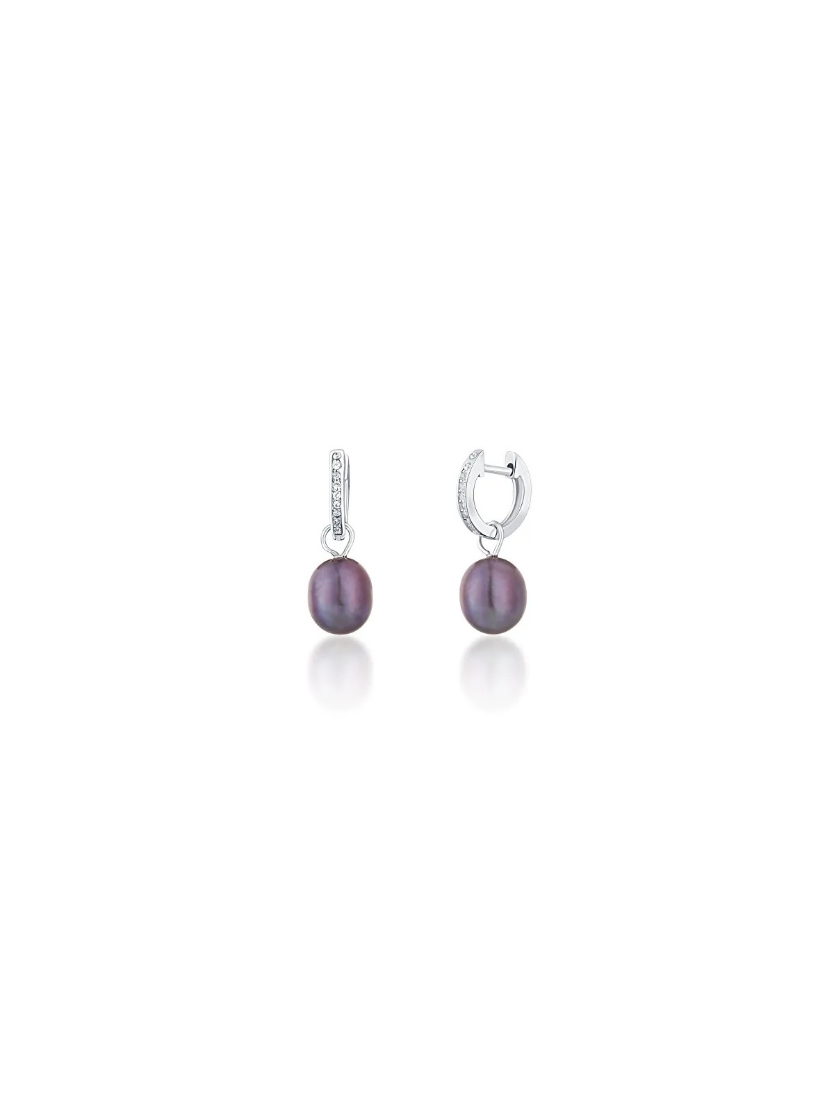 JwL Luxury Pearls Orecchini rotondi in argento stile Duchessa Kate con vera perla e zirconi 3 in 1 JL0733 donna