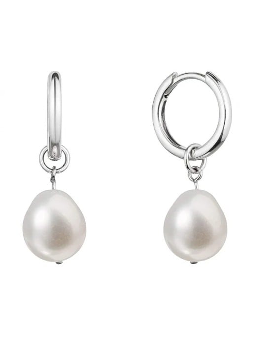 Evolution Group Orecchini in argento 2 in 1 con perle vere Barocche 21106.1 donna