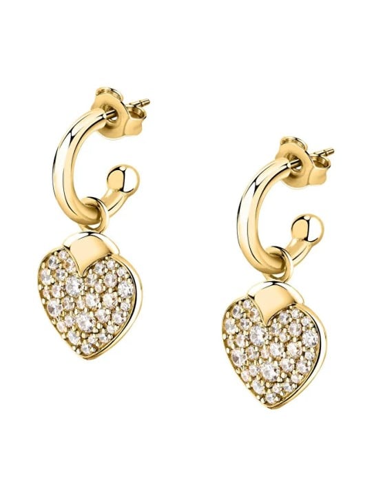 Morellato Orecchini romantici placcati oro 2 in 1 Cuori Istanti SAVZ15 donna