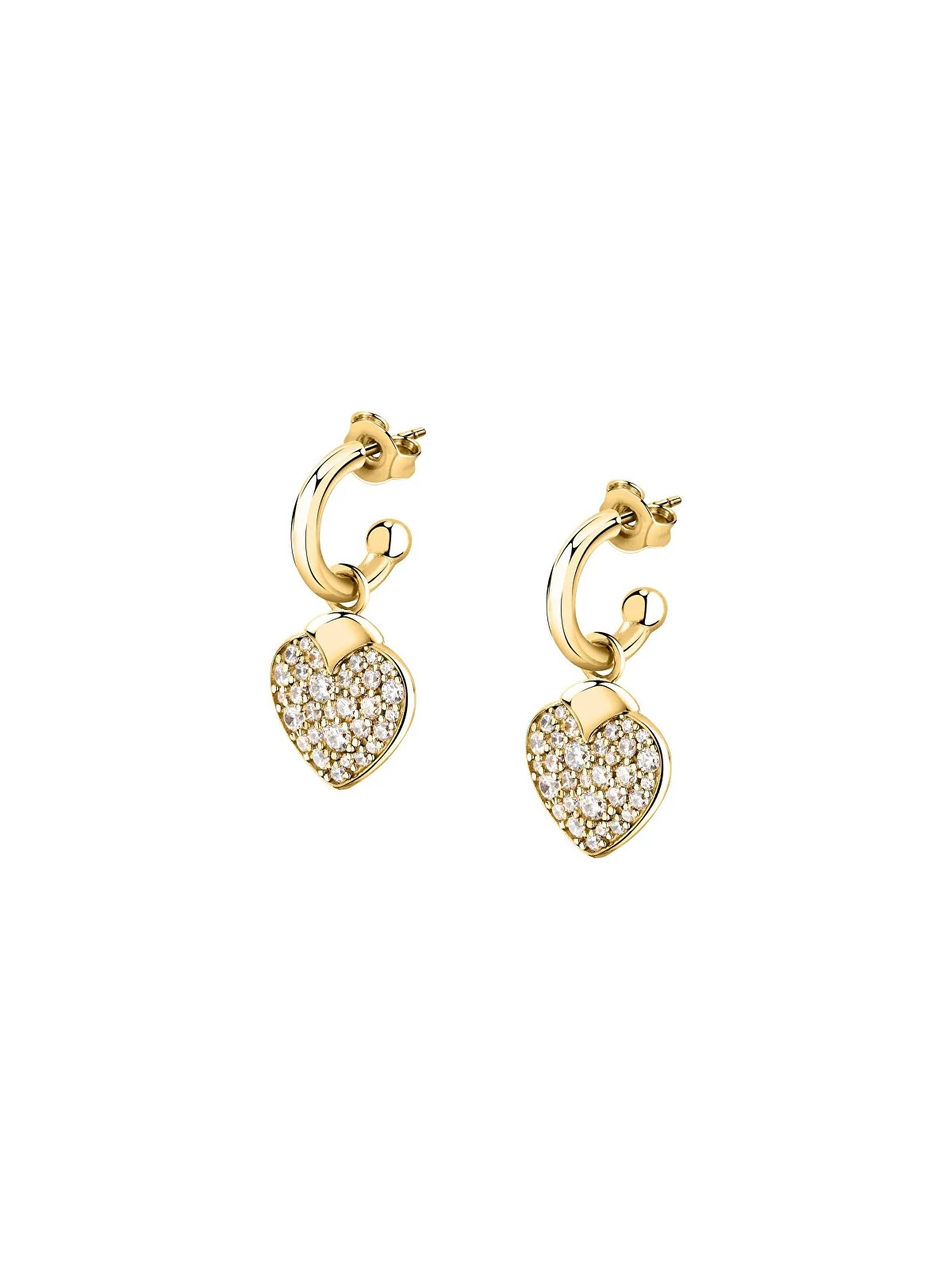 Morellato Orecchini romantici placcati oro 2 in 1 Cuori Istanti SAVZ15 donna