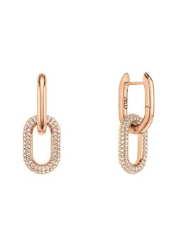 Daniel Wellington Orecchini in bronzo scintillante 2 in 1 Crystal Link DW00400576 donna