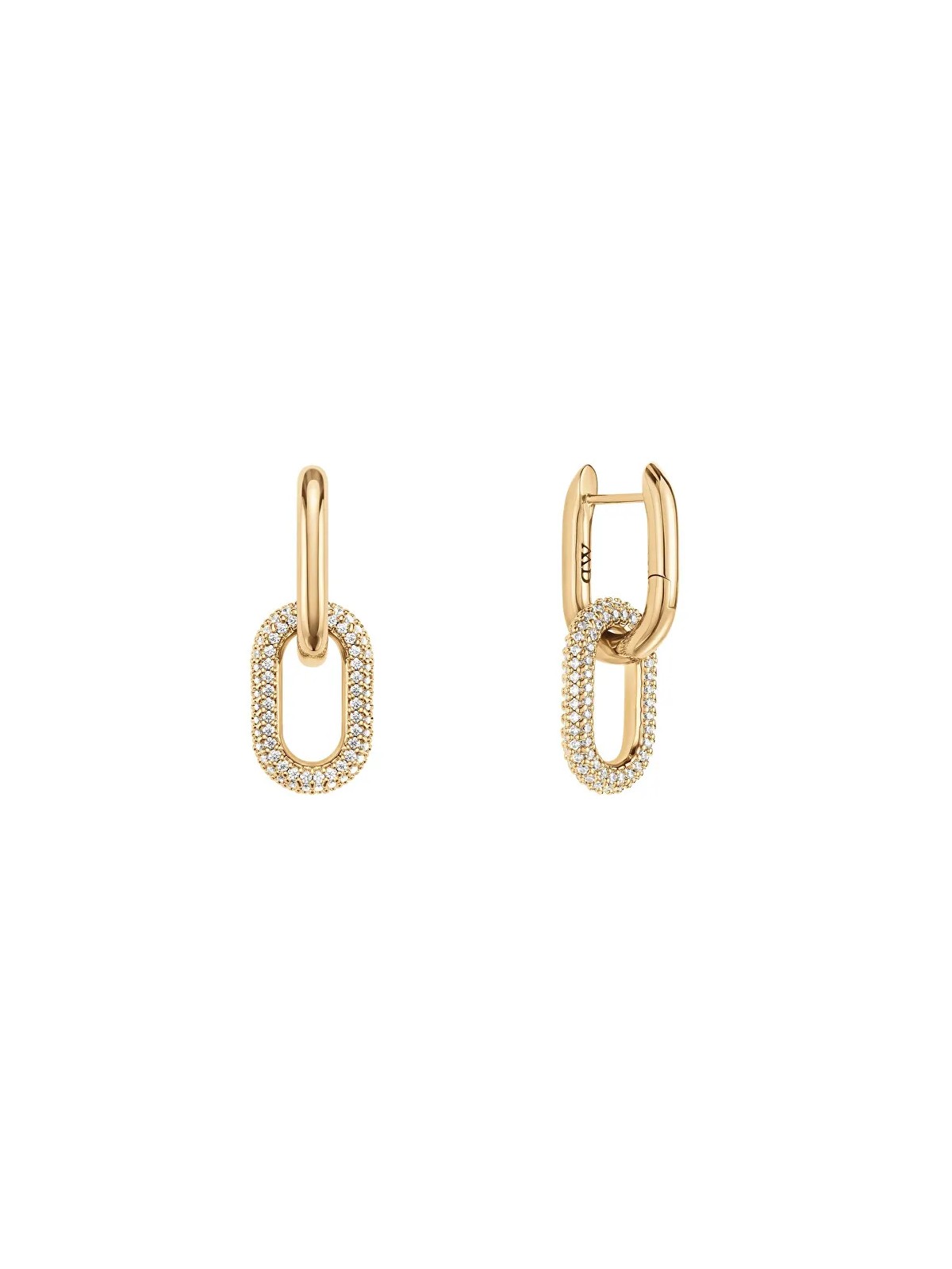 Daniel Wellington Orecchini di lusso placcati oro 2 in 1 Crystal Link DW00400594 donna