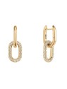Daniel Wellington Orecchini di lusso placcati oro 2 in 1 Crystal Link DW00400594 donna