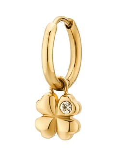 Brosway Orecchino singolo placcato oro Quadrifoglio 2 in 1 Chakra BHKE134 donna