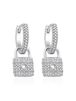 Agato Bellissimi orecchini in argento 2 in 1 Locks AGT-E139KW donna