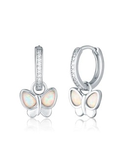 JVD Orecchini a cerchio in argento 2 in 1 con farfalle SVLE3028X61O100 donna