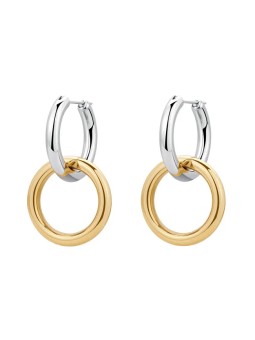 Brosway Orecchini rotondi bicolore in acciaio 2in1 Aura BAU21 donna