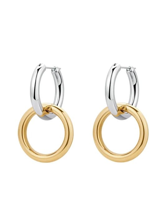 Brosway Orecchini rotondi bicolore in acciaio 2in1 Aura BAU21 donna