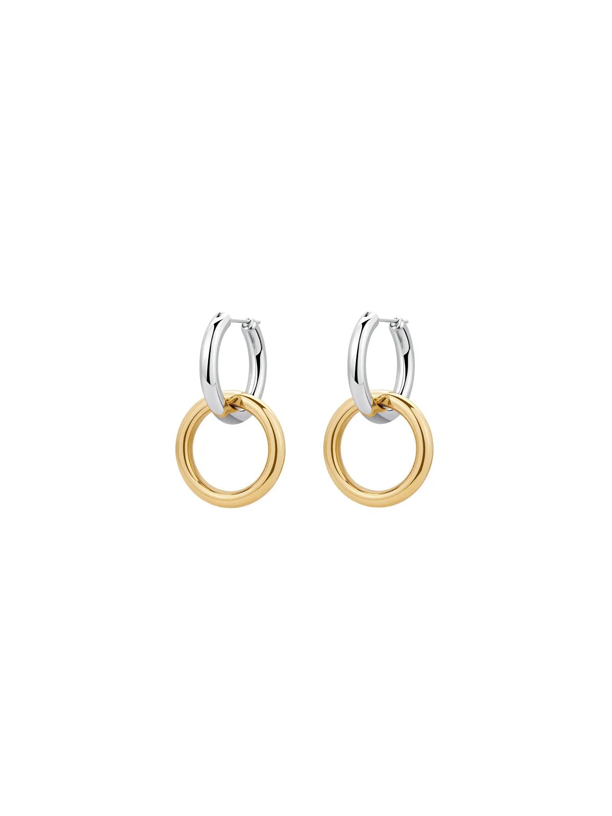 Brosway Orecchini rotondi bicolore in acciaio 2in1 Aura BAU21 donna