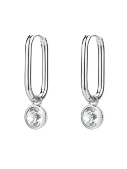 Brosway Orecchini ovali in acciaio 2in1 con cristallo Symphonia BYM193 donna