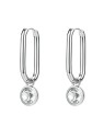 Brosway Orecchini ovali in acciaio 2in1 con cristallo Symphonia BYM193 donna