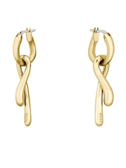 Hugo Orecchini Boss moda in acciaio placcato oro 2 in 1 1580704 donna