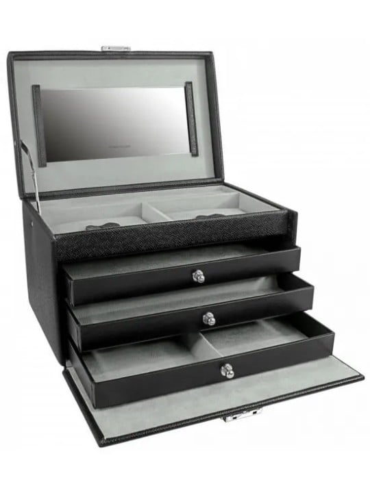 Friedrich Lederwaren Portagioie Nero/Grigio Jolie 23256-21 donna