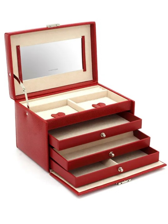 Friedrich Lederwaren Portagioie rosso/beige Jolie 23255-40 donna