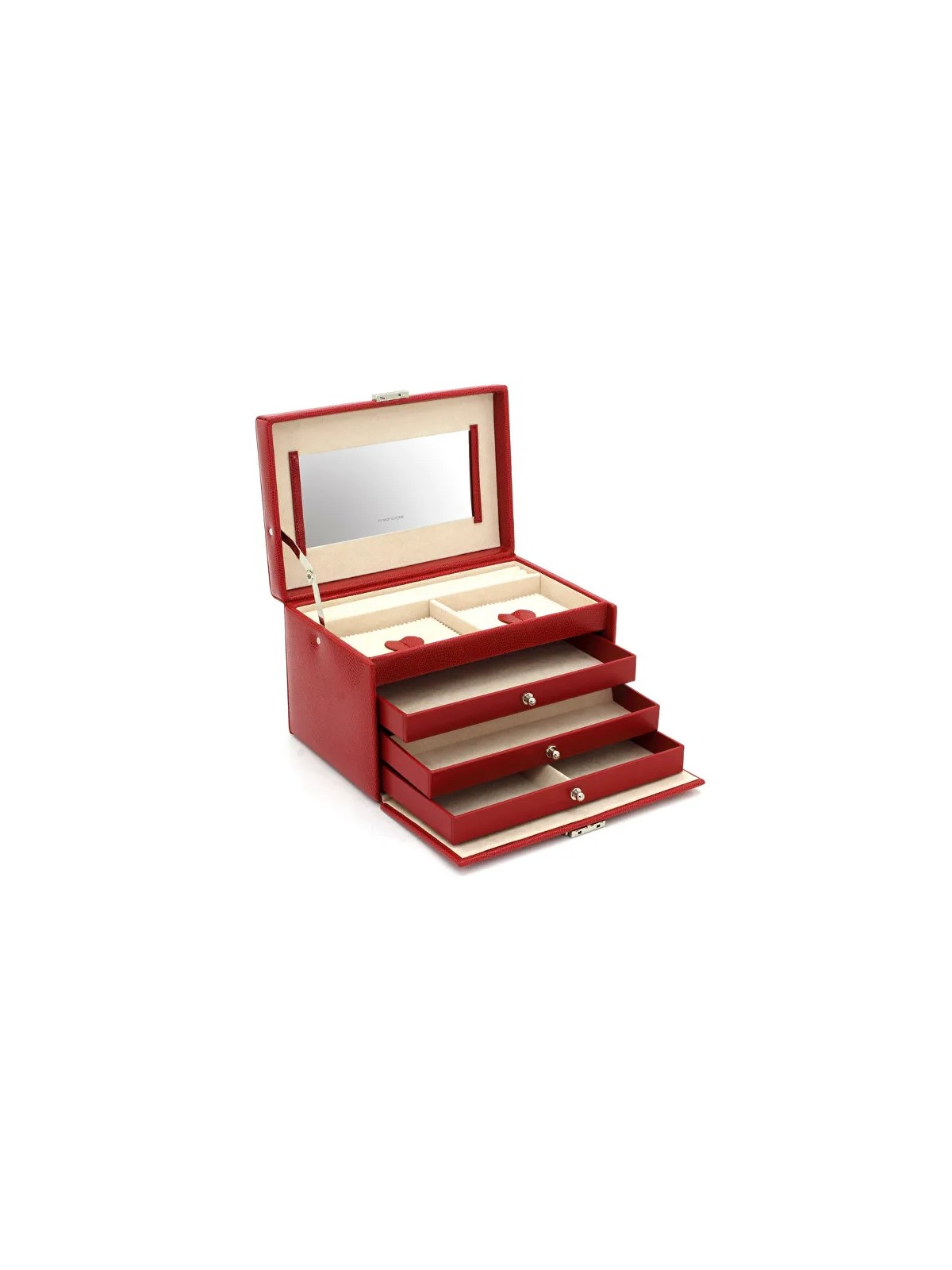 Friedrich Lederwaren Portagioie rosso/beige Jolie 23255-40 donna