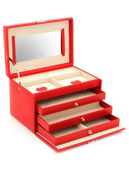 Friedrich Lederwaren Portagioie rosso/beige Jolie 23256-40 donna