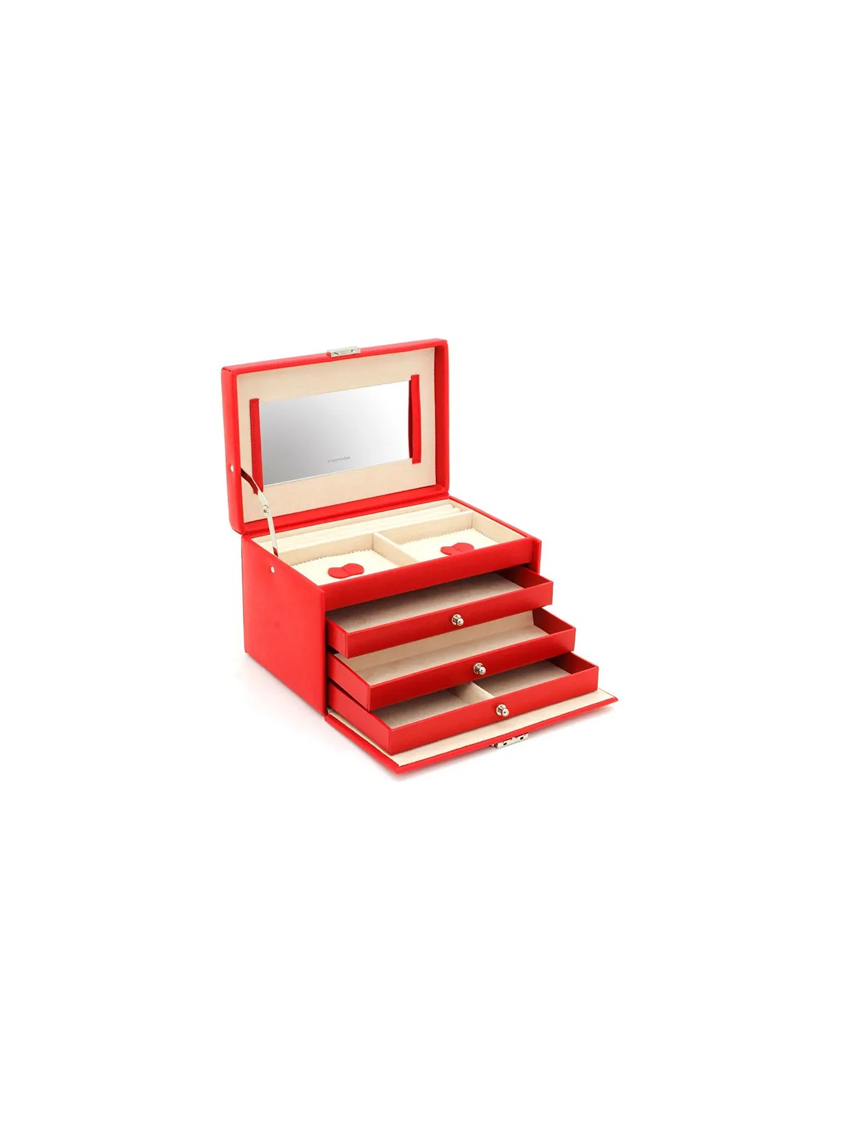 Friedrich Lederwaren Portagioie rosso/beige Jolie 23256-40 donna