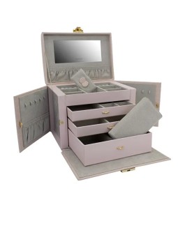 Friedrich Lederwaren Portagioie moderno antico rosa con motivo coccodrillo Caiman 20136-4 donna