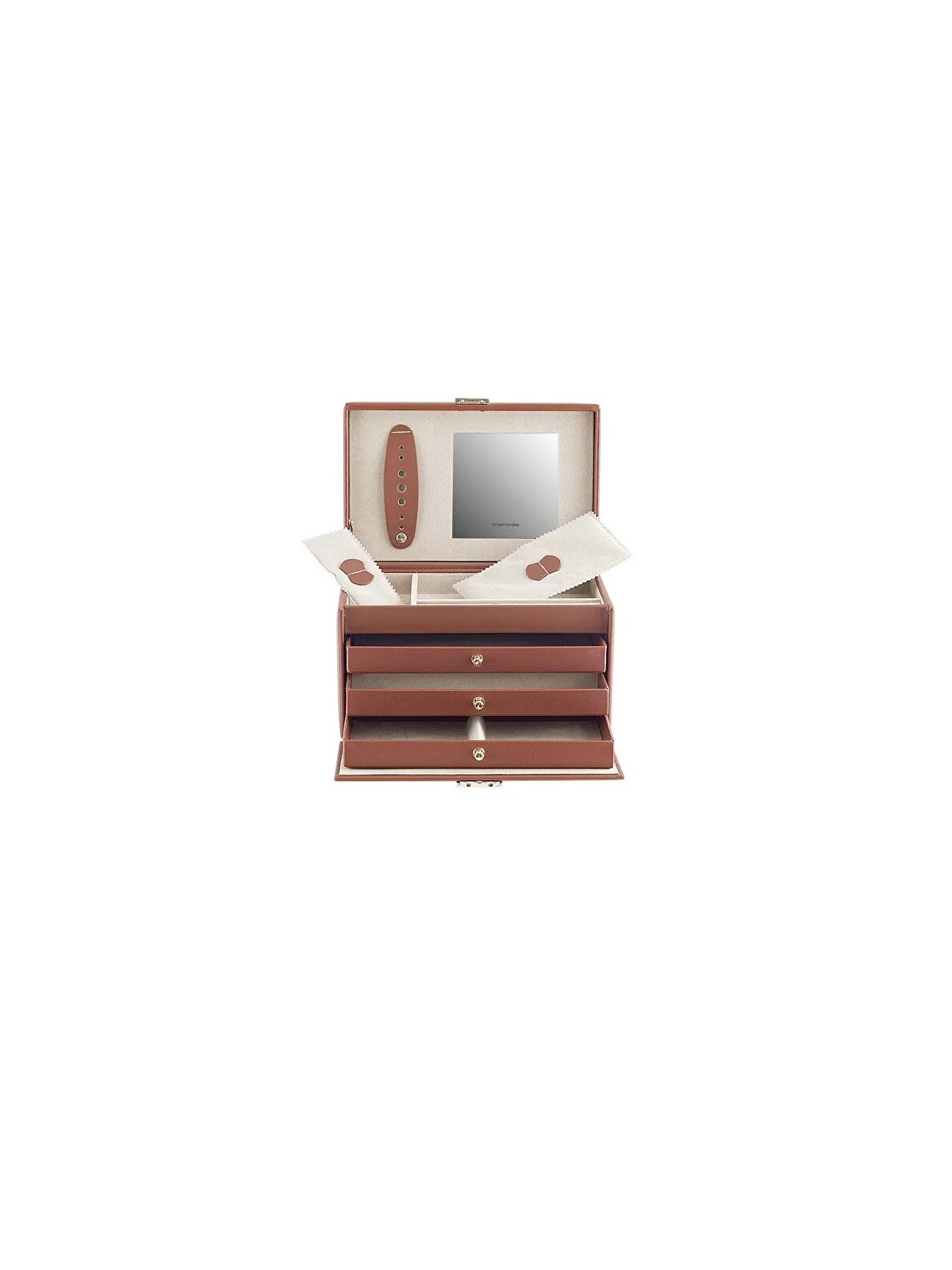 Friedrich Lederwaren Portagioie moderno marrone Cordoba 26217-3 unisex