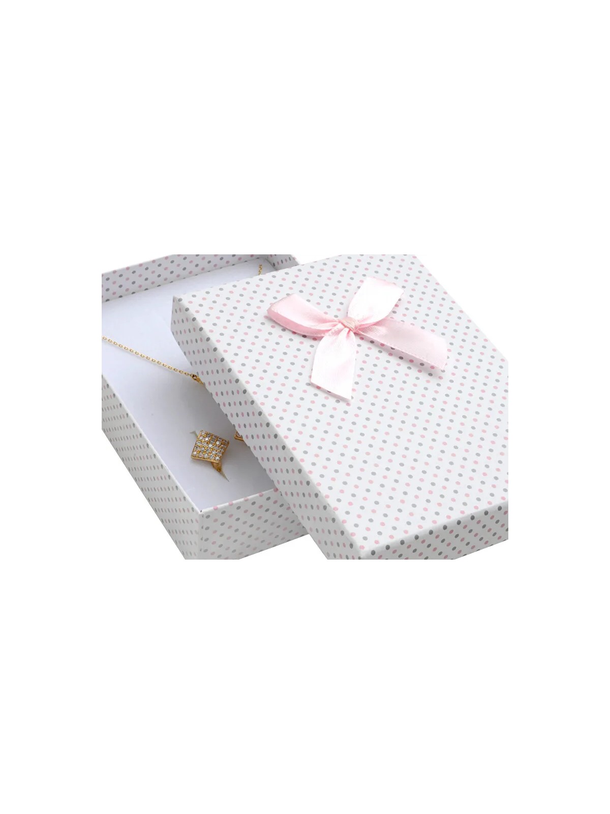 JK Box Scatola a pois per set di gioielli KK-8 / A1 / A6 donna