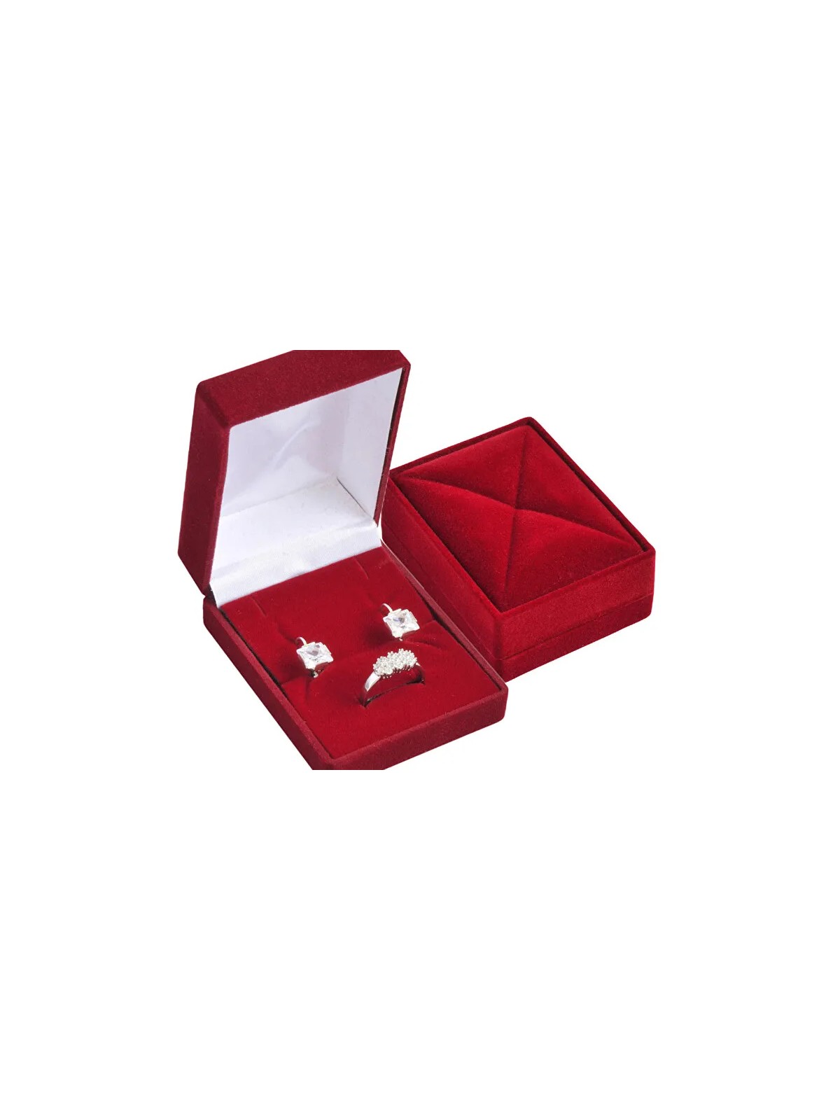 JK Box Scatola di velluto per set di gioielli RE-06 / A10 / A10 donna