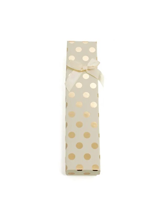 Beneto Exclusive Scatola regalo color crema con pois dorati KP6-20 donna