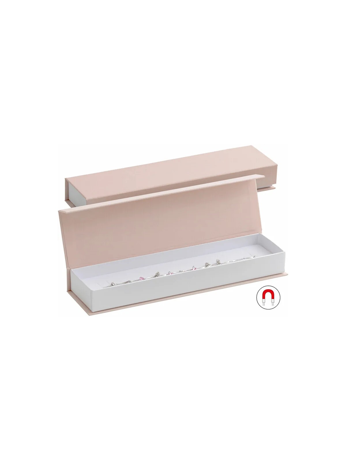 JK Box Scatola regalo rosa cipria per bracciale VG-9 / A5 / A1 donna