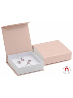 JK Box Scatola regalo rosa cipria per set di gioielli VG-5 / A5 / A1 donna