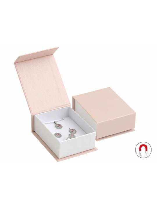JK Box Scatola regalo rosa cipria per set di gioielli VG-6 / A5 / A1 donna